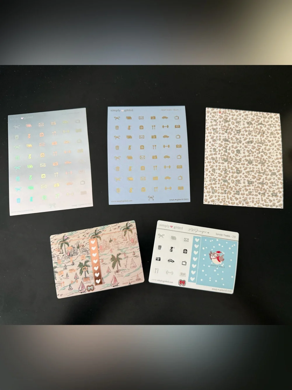 Simply Gilded Decorative Planner Sticker Sheets